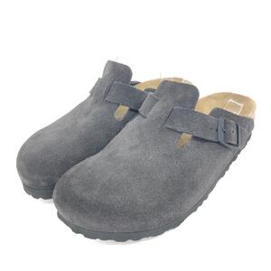 ◆Birkenstock ビルケンシュトック ボストン サンダル 25.0◆ ヌバックグレー メンズ 靴 シューズ shoes