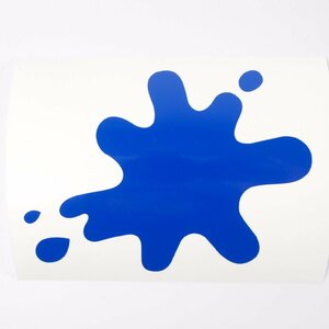 Sticker -LAMBRETTA ink spot- DL GP - gloss blue ランブレッタ インクスポットステッカー 青 VESPA ベスパ