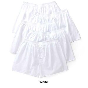 ※訳あり アウトレット FRUIT OF THE LOOM(フルーツオブザルーム)トランクス 5枚セット White Boxer 5P595 White Lサイズ