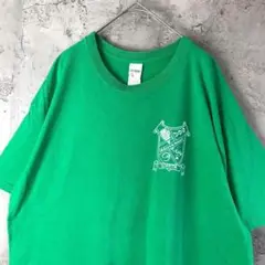 A2884古着　Tシャツ グリーン　バックプリント