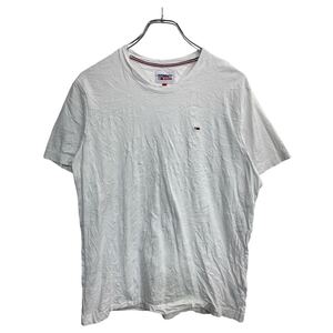 TOMMY JEANS 半袖 ロゴ Tシャツ Lサイズ トミーシーンズ レディース ホワイト 古着卸 アメリカ仕入 t2409-4060