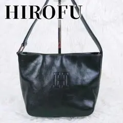 【美品】HIROFU ヒロフ ワンショルダーバッグ 本革 ダークグリーン 肩掛け