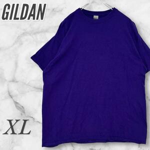 GILDAN ギルダン Tシャツ/カットソー 半袖 無地 XL 紫　コットン 2687