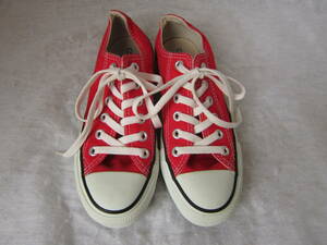 CONVERSE ALLSTAR OX（コンバース オールスターLOW）(M9696)　 レッド 赤 キャンバス　　23.5㎝　US4.5　　ok2309A