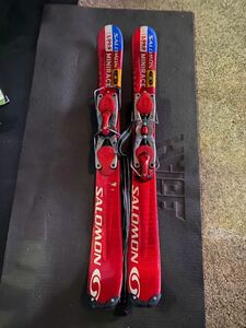 ○EW8760 サロモン　salomon mini race ショートスキー L99.9 100cm○