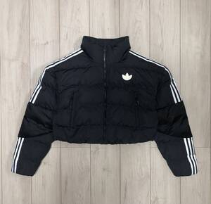 美品 adidas ORIGINALS D SHORT PUFFER GU1770 OT XL アディダス オリジナルス ダウン ショート パファー ダウンジャケット ブラック 黒