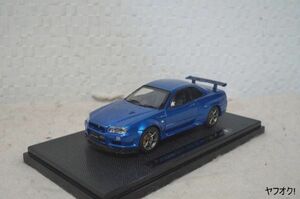 エブロ 日産 スカイライン GT-R (R34) VpecⅡ 1/43 ミニカー 青