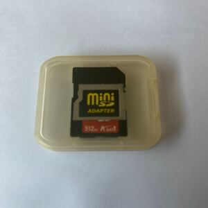 ミニSDカード　512MB アダプタ付き