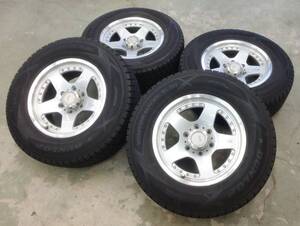 【バリ溝】BRIDGESTONE CV928 17インチ 8J +22 6H / DUNLOP WINTER MAXX SJ8 265/65R17 スタッドレス 4本セット