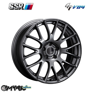 SSR GTV04 15インチ 4H100 5J +45 2本セット ホイール メタリックグレー