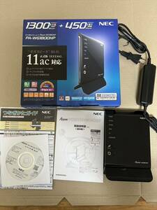 中古動作品 NEC Aterm WG1800HP 無線LAN Wi-Fiルーター 