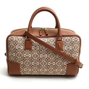 LOEWE ロエベ アマソナ28 2Wayショルダーバッグ ブラウン A039N08X02 ハンドバッグ レディース 中古 極美品