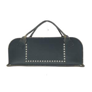 ◆COMME des GARCONS コムデギャルソン ハンドバッグ◆ ブラック レザー スタッズ ユニセックス bag 鞄