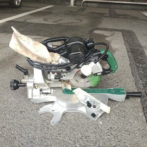 店頭受け取り歓迎・中古品 ★ 日立工機 100V 190mm 卓上スライド丸のこ C7RSH 本体のみ ★ HITACHI 送料着払い 現状品