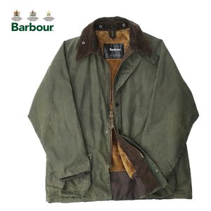 希少◎Barbour バブアー WARM PILE BEAUFORT　パイルボア裏地オイルドジャケット　オリーブ(L) ビューフォート/ウォームパイル