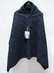 22AW Engineered Garments エンジニアードガーメンツ Button Shawl Heather Navy Sweater Knit ボタン ショール ニット ストール