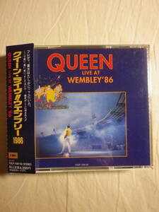 『Queen/Live At Wembley ‘86(1992)』(1992年発売,TOCP-7091/2,廃盤,国内盤帯付,歌詞対訳付,ライブ名盤,2CD,Radio Ga Ga,One Vision)