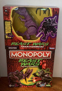 Hasbro Monopoly Transformers BEAST WARS Edition & Predacon MEGATRON Action Figur 海外 即決