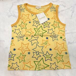 新品 タグ付き HusHusH ハッシュアッシュ ノースリーブシャツ サイズ120 黄色 綿100% 子供服 キッズ