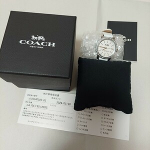 COACH コーチ 腕時計 電池交換済 レディース 白