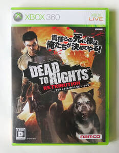 デッドトゥライツ レトリビューション DEAD TO RIGHTS RETRIBUTION ★ XBOX 360 