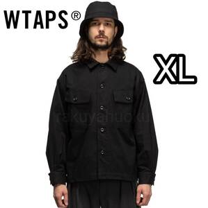 新品■WTAPS 23AW EX47 CBW/LS/COTTON.TWILL 232BRDT-SHM01 XL 黒 BLACK コットンツイル ミリタリーシャツ ジャケット Supreme sacai