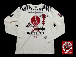 カミナリ／KAMINARI／Mサイズ／長袖Tシャツ／KMLT-172／オフホワイト／新品／送料無料／エフ商会／ネオクラシック／旧車／昭和