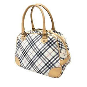 BURBERRY バーバリー ブルーレーベル ノバチェック ハンドバッグ ベージュ系