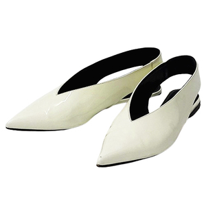 セリーヌ CELINE パンプス レディース ブランド 靴 シューズ エナメル ホワイト サイズ35 約22cm 白 おしゃれ 大人 おでかけ 箱付き