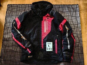 【おすすめL】HYOD SPEED PARKA Lサイズ　レッド　三点パッド付き　バイク ライディング ライダース　インナー冬用　ウィンター