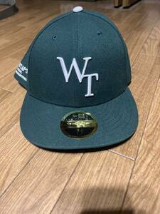 試着のみWtaps 59FIFTY Low Profile Cap Poly. Twill. Newera. League Green　7 1/2 L 帽子 キャップ ニューエラ 