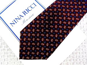 ♪35719C♪良品【ペイズリー 柄】ニナリッチ【NINA RICCI】ネクタイ