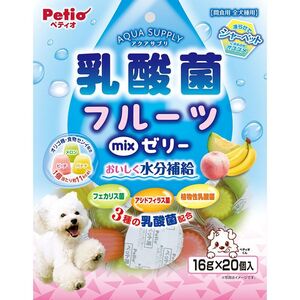 ペティオ アクアサプリ 乳酸菌 フルーツミックスゼリー 16g×20個入 犬用おやつ