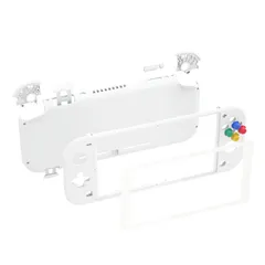 ホワイト eXtremeRate switch liteに対応用ピュアカラーのDIY互換するケースシェル、任天堂switchライトコントローラー修理キットハウジング/スクリーンフィルム付き、switchライトに対応用カスタムケースカバー【ホワイト】