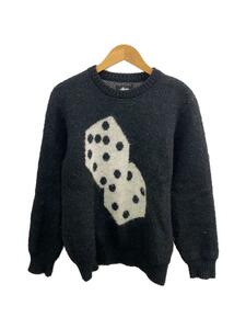 STUSSY◆21AW/Dice Mohair Sweater/S/モヘア/BLK/117097