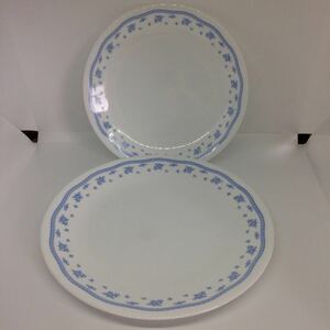 ◆コレール◆Corelle【ブルーの小花柄プレート皿 2枚】CORNING by USA コーニング