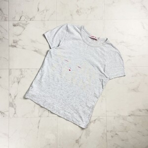 See by Chloe シーバイクロエ フロントロゴプリントTシャツ 半袖カットソー トップス レディース ライトグレー サイズ36*TC1099