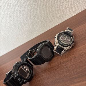 G-SHOCK CASIO ジャンク 3本　DW-6900NB GW-5600BJ MTG-1500 腕時計 ジーショック 45