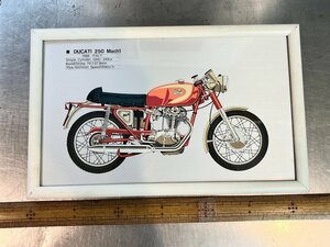 超激レア ducati 250 mach1 ドカティ ドゥカティ マッハ１ 額縁 アルミプレート フレーム ドカッチ