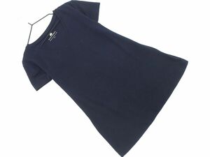 ネコポスOK BANANA REPUBLIC バナナリパブリック Vネック カットソー sizeS/濃紺 ■◆ ☆ eec4 レディース