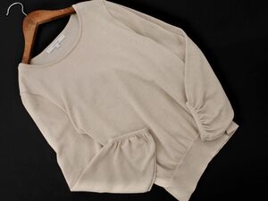 UNTITLED アンタイトル ラメ ニット プルオーバー カットソー size0/ベージュ ■◇ ☆ efc6 レディース