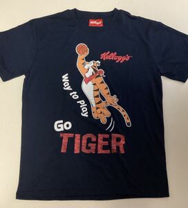 ケロッグ kelloggs◆トニータイガーTシャツ ◆TONY　THE　TIGER◆Lサイズ◆ネイビー◇長期保管・デッドストック・未着用◇タグ付き