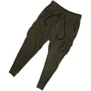 定価2.8万　junhashimoto SHOTGUN URAKE ANA CARGO PANTS 3 カーキ ジュンハシモト　スエットカーゴパンツ akm wjk 1piu