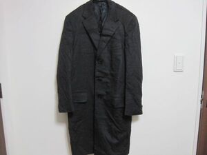 【良品】カシミヤ100%のロングコート Size:LL / 全紳連 (Paul Smith等ハイブランドの製造社) /No.82