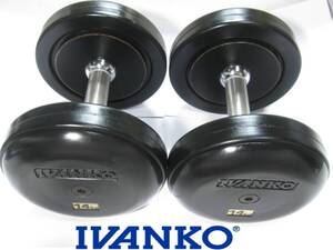 定価68200円 IVANKO ラバーダンベル SDKR 回転式 １４kg×２ ペア 計２８kg イヴァンコ イバンコ ホームジム 筋トレ 傷あり 美品