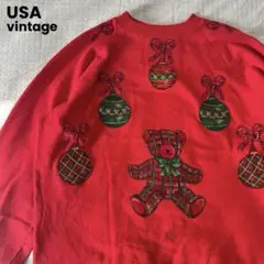 USA製 Hanes vintage ホリデー　Xmas スウェット