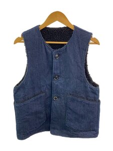 Engineered Garments◆Over Vest/10oz Broken Denim/裏地ボア/ベスト/XS/コットン/IDG