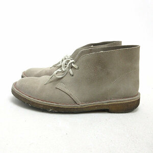 Q■美品【US9 M】クラークス/Clarks 31695 スエード デザートブーツ■サンド/MENS/12【中古】