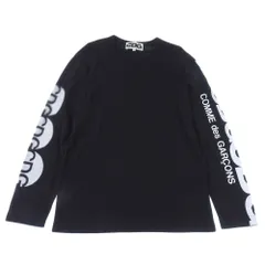 超美品 コムデギャルソン COMME des GARCONS 2023年商品 SZ-T008 CDG 袖ロゴプリント 長袖Tシャツ メンズ L 黒