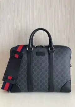 【美品】 GUCCI グッチ GGスプリーム ビジネスバッグ 2way